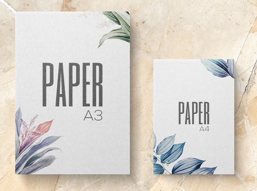 Textured A3 A4 Paper On Marble